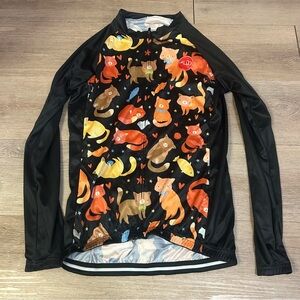 Black Orange Cat Bike Pants and Jacket